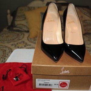 CHRISTIAN LOUBOUTIN  Pigalle Patent Pumps 100 size 35.5 (US 5)